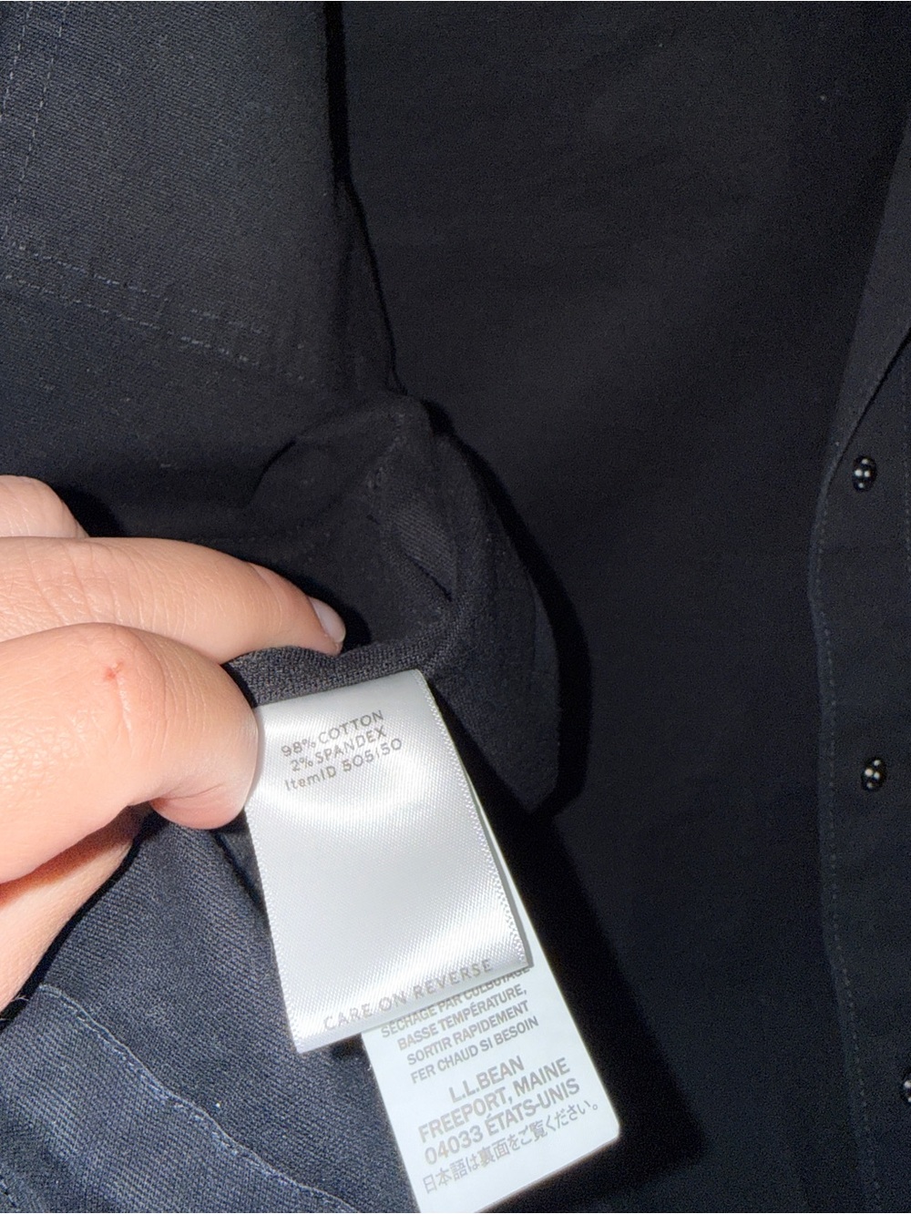 L.L.Bean Signature Black Denim Utility Jacket - Picture 6 of 8
